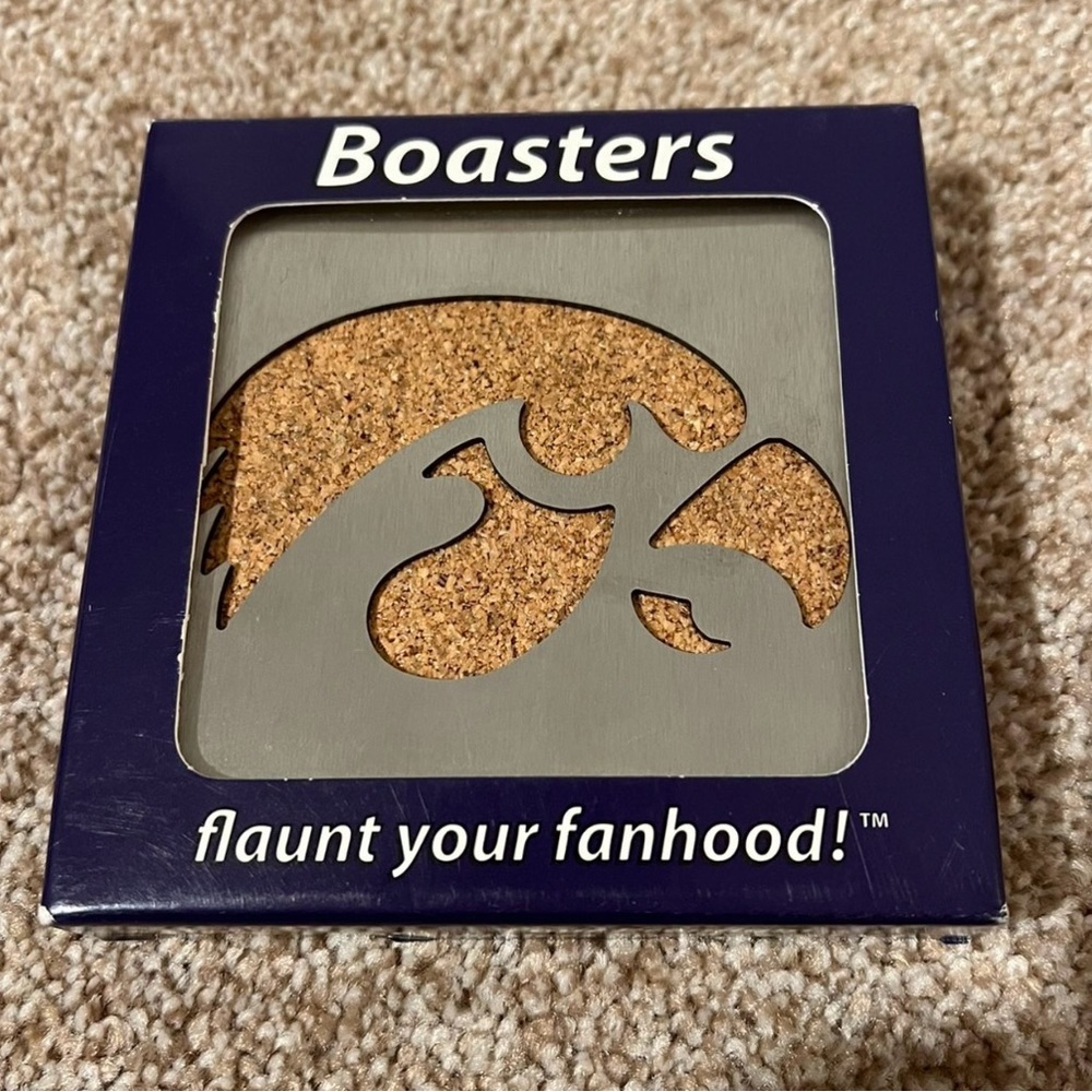 Iowa Hawkeyes 4 Piece Stainless Steel Laser
Cut Coaster Set
